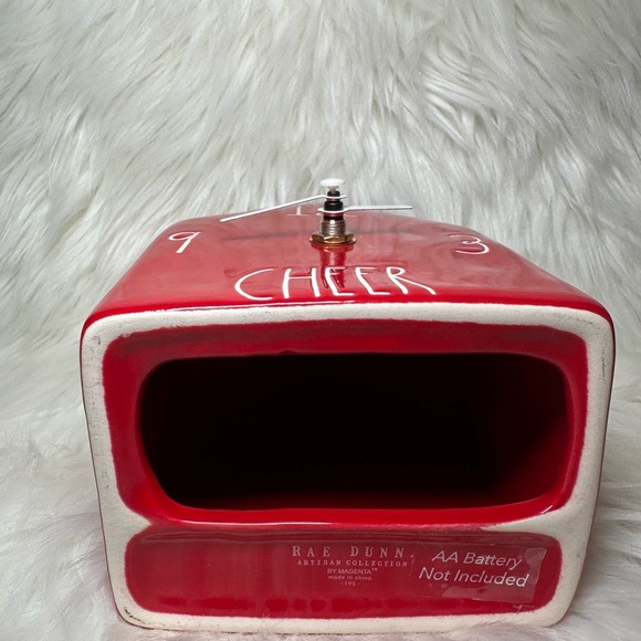 Rae Dunn Red Cheer Clock - Picture 4 of 4
